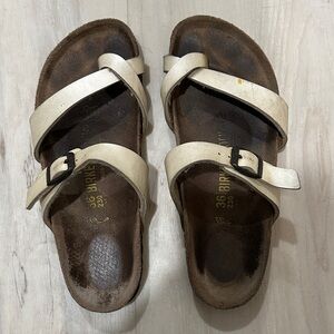Birkenstock Cream Double-Strap Sandals